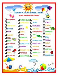 Our Summer-themed nature scavenger hunt printable will be the perfect educational activity for ages 4-12 years old children. Since I know my kids get bored and have trouble finding things to do during summer, I created this hunt to provide your children a fun, easy, and yet great learning experience!  Just right for individual hunts, or for even more excitement - make it a game of friendly competition between friends, siblings, and even with Mom & Dad, all summer long! This summer item scavenger