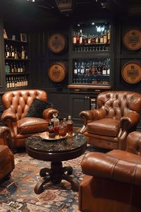 Are you in search of the perfect whiskey lounge design? Dive into our curated collection of 40 innovative ideas, designed to help you create a modern and moody space in your home. Tailored to fit any size, from a snug corner to a vast basement, these ideas are sure to elevate your whiskey tasting experience.