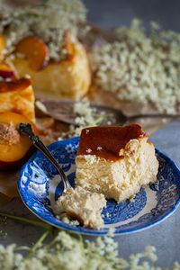 Elderflower Basque Cheesecake