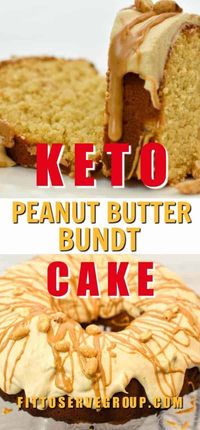 This keto peanut butter bundt cake is a peanut butter lover's dream! It's a moist, dense, rich cake that makes sure that peanut butter is the star. low carb peanut butter cake| keto peanut butter cake #ketocake #lowcarbcake