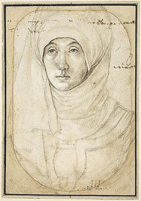 Hans Holbein the Elder (German, ca. 1465 - 1524) Portrait of a Woman, ca. 1508 Silverpoint, ink, and chalk heightened with white on white prepared paper National Gallery of Art, Washington, Woodner Collection