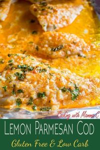 This Parmesan Baked Cod Recipe is so popular! It's the best cod. Plus, it's keto, low carb and gluten free!