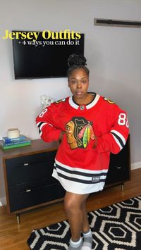 Chile, You’re out of your mind if you thought I was only wearing this jersey one way…. 

In fact, here’s 4 ways 🤗. More of this (slowed down and explained) and links to these looks are live on my YouTube channel. Slide with the link in this pin 🛝🔗💕

Are you feeling the jersey outfit trend overall? Talk to me in the comments ⬇️🗣️

Feeling this post? Like it, save it, try it, and follow it (@eatnbougie) for more. 😘

#sportswear #streetwear #streetstyle #jerseyoutfit 