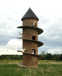 Tours available by appointment: 2174592337. Jack Cloe erected a tower specifically for the bearded animals. the Findlay Illinois Goat Tower keeps the goats happy and passersby amused.