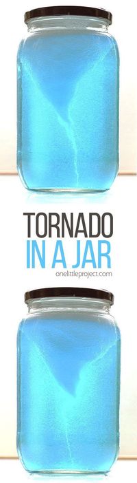 This tornado in a jar experiment is crazy simple, but it's SO COOL to watch! It takes less than five minutes to put together. Easiest science lesson ever!