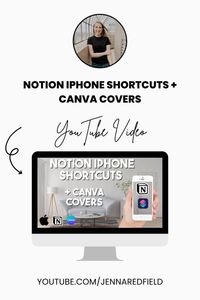 Notion iPhone Shortcuts & Canva Covers