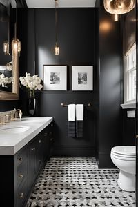 Looking for ways to incorporate black into your small bathroom? These elegant solutions use black to enhance your space while keeping it cozy and functional. Ideal for those who love modern, sophisticated decor! #ElegantBathroom #SmallSpaceSolutions #BlackBathroom