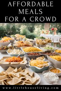 Are you having a large group of people or a get-together at your home soon? Here are some affordable meals for large groups!