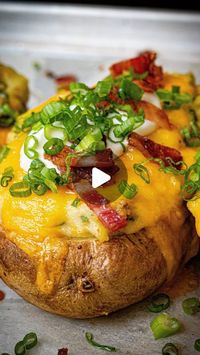 Dwight Smith on Instagram: "Twice Baked Potatoes 

You guys have to try this recipe!! Simple to make but big on flavour. Things the perfect holiday side dish for you and the family!!

Ingredients,

3 Russet potatoes 
1/4 cup heavy Cream
3 tablespoons Sour cream
2 tablespoons Butter
1/2 bunch Green onions sliced 
1 1/2 cups Cheddar cheese - grated 
5 strips Bacon
2 teaspoons Salt 
1 teaspoon Black pepper
2 tablespoons olive oil 

Method;

Rinse your potatoes under cold running water. Preheat oven to 400f. Place potatoes on a baking tray lined with parchment paper. Using a fork carefully make several holes through the skin of your potatoes. Coat them  with olive oil and sprinkle with salt, bake for 60-70 minutes depending on size. On a parchment lined baking tray lay out your bacon and bake 