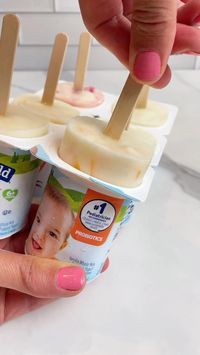 Toddler-approved, #1 Pediatrician Recommended* 🙌 These froyo pops are the PERFECT nutritious snack for your littles who are exploring new foods, flavors, and textures! YoBaby Yogurt is made with organic whole milk, high-quality ingredients, probiotics, protein, vitamin D, and calcium. 👉 Simply mix in age-appropriate cut fruit to a YoBaby cup, add a popsicle stick, and freeze! *For babies 6 months–2 years among refrigerated yogurts, IQVIA ProVoice Survey, 12/01/15-08/31/22