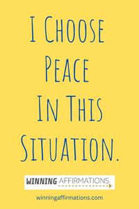 Need help finding something? These positive affirmations for finding lost things are perfect for you! “I choose peace in this situation” is just one of the many different positive affirmations you can use to help you to find whatever it is that you are missing - check out the rest of them now!