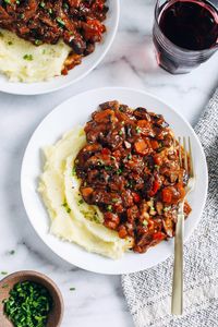 Vegan Mushroom Bourguignon - Making Thyme for Health