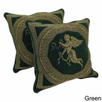 This Blazing Needles Set of two Chenille Corded Throw Pillows features a quality poly/cotton fabric and a classic corded design. The pillows add a touch of elegance and style to any indoor furnishings.