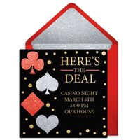 Customize and send Casino Night invitations by text or email at punchbowl.com. Host Card Night or Casino Night.