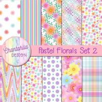 Free digital papers in a Pastel Florals theme. Match them with the other Pastel Florals digital papers, design elements in the set on Chantahlia Design. Instant download. Use them in your digital scrapbooking, digital planning, card making and other digital crafts or print them off for paper crafts