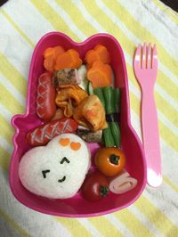 Heart sandwich bento