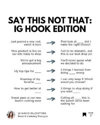 Wait 🛑 Before you hit post, do you have a scroll-stopping hook?  If there's one part of your Instagram post you should spend time on, it's the hook.  Try this! next time you're creating content, write out a few hook ideas for one post. Coming up with more than one idea will help you get creative with your headlines.