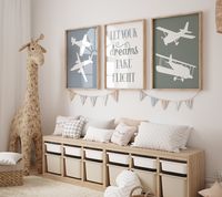 "Neutral Airplane Nursery Art Prints, Baby Boy Airplane Nursery Wall Decor, Aviation Nursery, Airplanes Toddler Boy Set of 3 Prints or Canvas Includes 3 pieces of wall art UNFRAMED PHPTP PRINTS OPTION Printed borderless on a professional lustre photo paper with a fine grain pebble texture. Features a rich, sharp color that won't fade or yellow and will last for years to come Prints are water and fingerprint resistant. Always display prints under glass for maximum print life. If picture frames ar