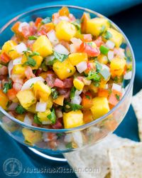 Fresh Peach Salsa Recipe @NatashasKitchen