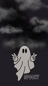 Spooky Season | Ghost | Boo | Halloween | Lockscreen | Wallpaper | iPhone Wallpaper | Cute