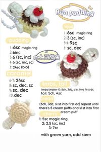 pudding turtle crochet pattern 4 u guys! cr: the owner | not mine!