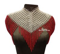 Add a touch of fantasy to your costume with this Aluminum Butted Red Chain Collar for Women and Girls! Handcrafted in India, it features a stunning silver and red design that's perfect for cosplay or Halloween. Lightweight and custom-made, it's a must-have accessory for any fantasy lover. #FantasyFashion #CosplayJewelry #HalloweenAccessories #ChainMailCollar #HandcraftedInIndia #Fantasy #Halloween