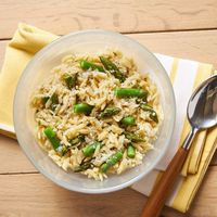 Lemon Orzo with Asparagus