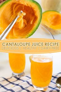 Cantaloupe juice or Persian melon juice is a great tasting, refreshing summer drink that is popular in tropical countries like the Philippines. It is slightly sweet, soft, and quenches your thirst. Make this tropical, Filipino juice with just a few easy steps! . . . . #easy #recipes #filipinorecipes #filipinovegetarianrecipes #summer #drinks #benefits