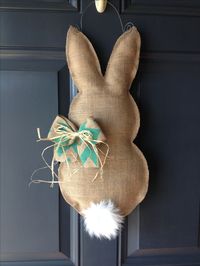 Decoración para puerta, conejo de Pascua