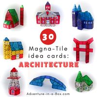 Explore civic, domestic, and vernacular structures with these architecture magnetic tile ideas! https://www.adventure-in-a-box.com/30-architecture-magnetic-tile-ideas/