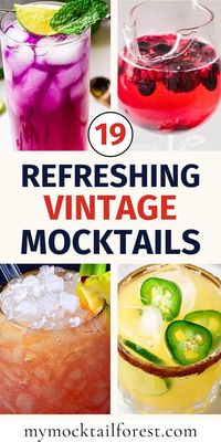 Looking for Non-Alcoholic Beverages with a twist? These 19 Retro Mocktails are your answer! These Easy Mocktail Recipes put a fresh spin on classic cocktails with Exotic Fruits, Refreshing Citrus, and Unique Flavors. These Virgin Drinks are Sophisticated and perfect for all occasions. Find inspiration today and even appetizers at mymocktailforest.com