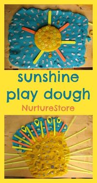 A sunshine play dough recipe that's perfect for summer sensory play.