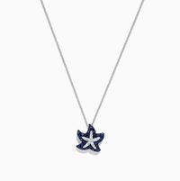 Effy Seaside 14K White Gold Sapphire & Diamond Starfish Pendant, 0.41 TCW?diamond pendant,pendant necklace