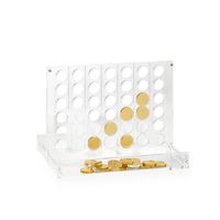 Made from high quality clear and gold acrylic, this beautiful set is a sleek upgrade to one of the most classic games. The perfect gift for families, couples or yourself – the set folds into a compact case to be stored or better yet, displayed on your coffee table. Make it memorable with an etched monogram.    Acrylic 4-In-A-Row, Acrylic Connect 4, Games, Game Set, Gifts For Families, Gifts For Couples, Holiday Gifts For Families, Holiday Gifts For Couples,