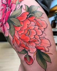 Thank you Jamie-Lee for this peonies 💗🧡 Done during my guest in Toronto at @lamanigancetattootoronto ✨ • #tattoo #tattoos #peony… | Instagram