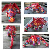 Happy Dragon (Pattern by Heidi Bears)