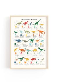 Dinosaur Alphabet Print (Playful Patterns & Bold Colours)