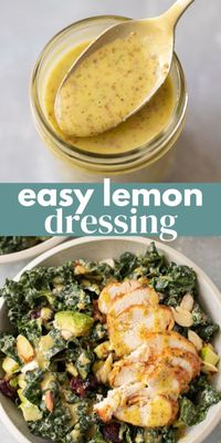 This Easy Honey Lemon Dressing is so delicious and quick to make! Blend together a few ingredients for the best honey mustard lemon dressing.