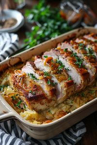 Discover the ultimate comfort food with our tender oven-roasted pork and sauerkraut recipe. Perfect for cozy nights in or a special dinner, this dish features succulent pork loin paired with tangy sauerkraut for a flavor explosion. Whether you're cooking a roast or tenderloin, the fragrant aroma of this hearty meal will have your family gathering around the table in anticipation.