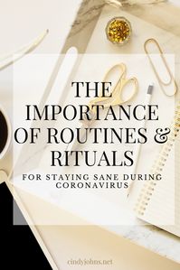 Are you trying to keep well during coronavirus? In this blogpost I'm sharing the importance of routines and rituals to help you stay well and thrive in these uncertain times. #routinesandrituals #dailyroutines #rituals #mentalhealth