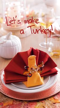 The art of entertaining: You can impress your Thanksgiving guests if you know how to carve a turkey, but we bet they’d be really amazed if you know how to fold a turkey!