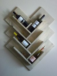 Herringbone Wine Rack by CacheLaPoudreGoods on Etsy