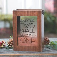 This Two Become One Sand Ceremony Shadow Box is perfect for weddings and commitment ceremonies. Combine two colors of sand into the container to symbolize the merging of your lives. Great for destination and beach weddings. | Oriental Trading Company Two Become One Sand Ceremony Shadow Box Wood in Brown, Size 10.2 H x 7.3 W x 4.0 D in | Wayfair