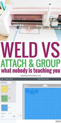 Today we are going to be covering some of the MOST IMPORTANT concepts in Cricut Design Space; Weld, Attach and Group.  #cricut #cricutmade #cricutexplore