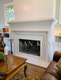 Wrap Fireplace Surround Custom fit and made by Artisan Kraft. Shop our link below for more cast stone fireplace surrounds.