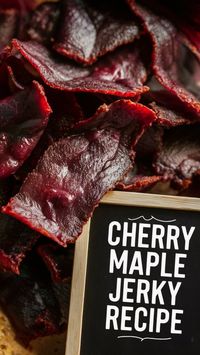 Satisfy your snack cravings with this Cherry Maple Jerky Recipe! Sweet, savory, and oh-so-addictive, this homemade jerky is the perfect blend of flavors. Whether you're hiking, camping, or just need a protein-packed snack, this recipe has you covered.