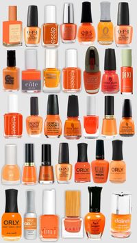 Orange nail polish