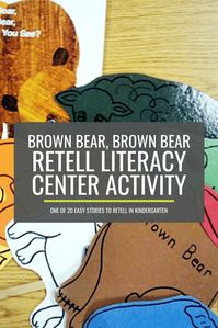 Brown Bear, Brown Bear, What Do You See? Retell Literacy Center Activity