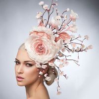 pink floral headdress Cherry Blossoms Fascinator Hat