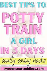 These are the ultimate potty training tips for girls. I used every one of them to potty train my 2 year old in a weekend! #pottytraininggirls #pottytrainingtips #pottytraining3days